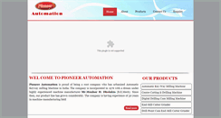 Desktop Screenshot of pioneerautomation.co.in