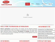 Tablet Screenshot of pioneerautomation.co.in